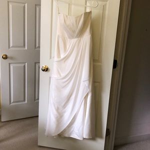 Light cream flowing long dress
